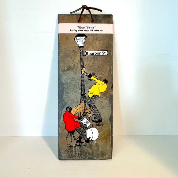 New Orleans Bourbon Original Street Art Plaque on Slate - Picture 2 of 13